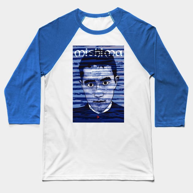 Yukio Mishima - Blue Baseball T-Shirt by Exile Kings 